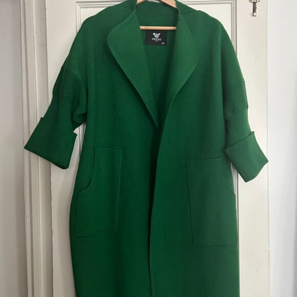 Orfeo Paris Green Sweater Coat - Brand New!! (One Size fits all) - Picture 5 of 9
